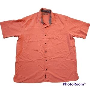 REI Mens sz XL Short Sleeve Casual Button Front Shirt Modal Blend